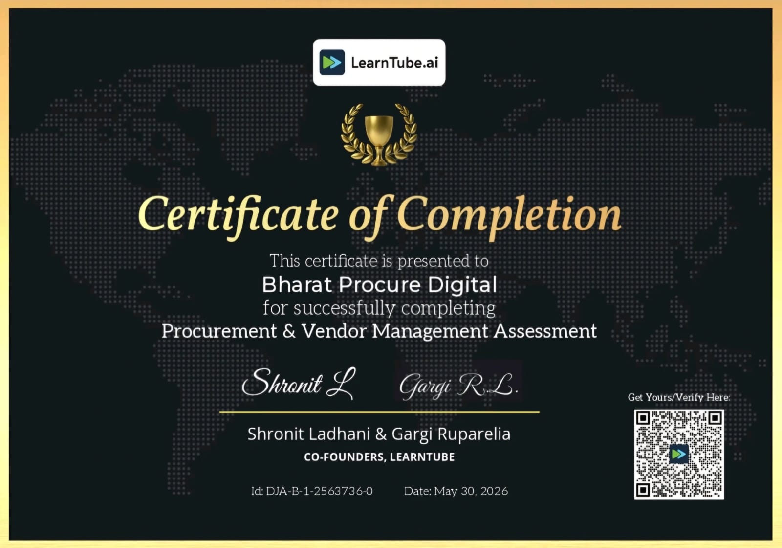 Procurement Certificate